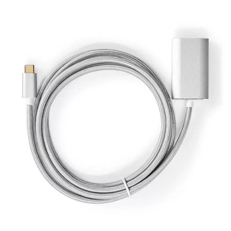 Nedis CCTB64680AL20 vaizdo kabelio adapteris 2 m HDMI A tipo USB Type-C sidabrinis