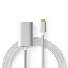 Nedis CCTB64680AL20 vaizdo kabelio adapteris 2 m HDMI A tipo USB Type-C sidabrinis