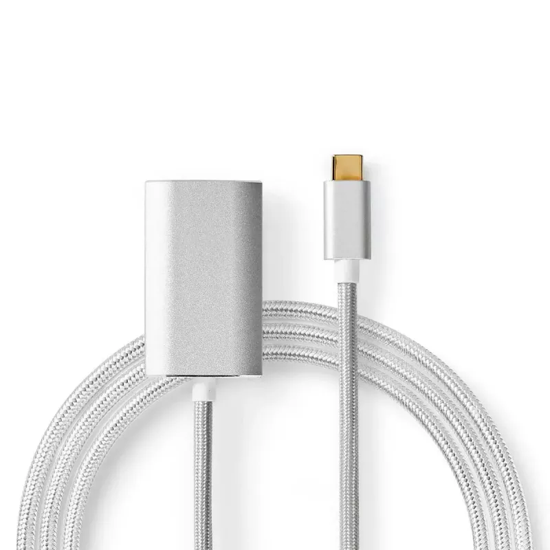 Nedis CCTB64680AL20 vaizdo kabelio adapteris 2 m HDMI A tipo USB Type-C sidabrinis
