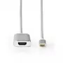 Nedis CCTB64680AL20 vaizdo kabelio adapteris 2 m HDMI A tipo USB Type-C sidabrinis