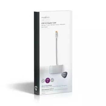 Nedis CCTB64760AL02 3-in-1 USB-C adapteris su VGA, aliumininis, 0.2 m