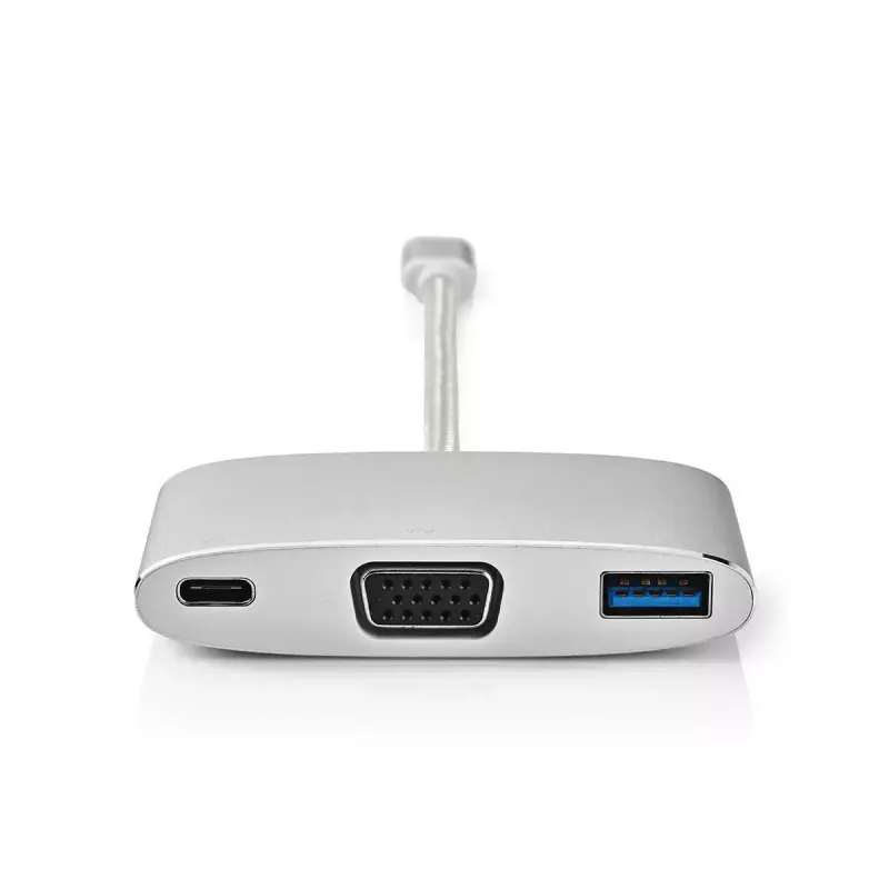 Nedis CCTB64760AL02 3-in-1 USB-C adapteris su VGA, aliumininis, 0.2 m