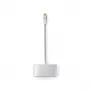Nedis CCTB64760AL02 3-in-1 USB-C adapteris su VGA, aliumininis, 0.2 m