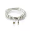 Audio kabelis Nedis CCTB65940AL10 1 m USB C – 3,5 mm aliuminis