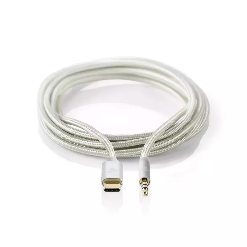 Audio kabelis Nedis CCTB65940AL10 1 m USB C – 3,5 mm aliuminis