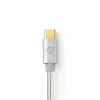 Audio kabelis Nedis CCTB65940AL10 1 m USB C – 3,5 mm aliuminis