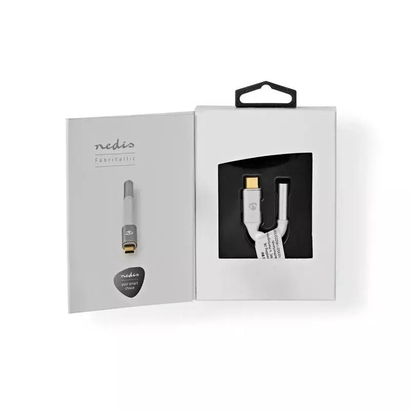 Garso adapteris Nedis CCTB65950AL008 3,5 mm lizdas – USB kištukas 0,08 m aliuminis