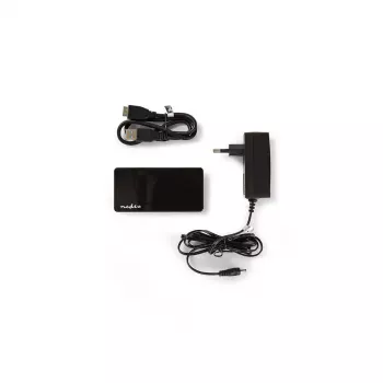 USB šakotuvas Nedis UHUBU3420BK USB 3.2 Gen 1 Micro-B juodas