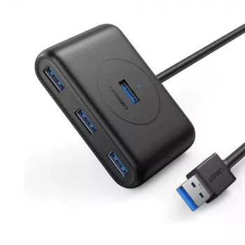 USB 3.2 Gen 1 (3.1 Gen 1) Type-A sąsajų šakotuvas Ugreen 20290, juodas, 5000 Mbit/s