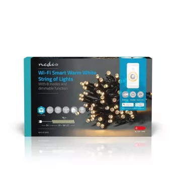 LED dekoratyvinė girlianda Nedis WIFILX01W50 — 50 LED, 1.81 W, USB, IP65, 5 m