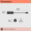 HP USB-C į RJ46 adapteris G2, laidinis, USB Type-C, juodas, Kinija, namams, Windows 10, Windows 11