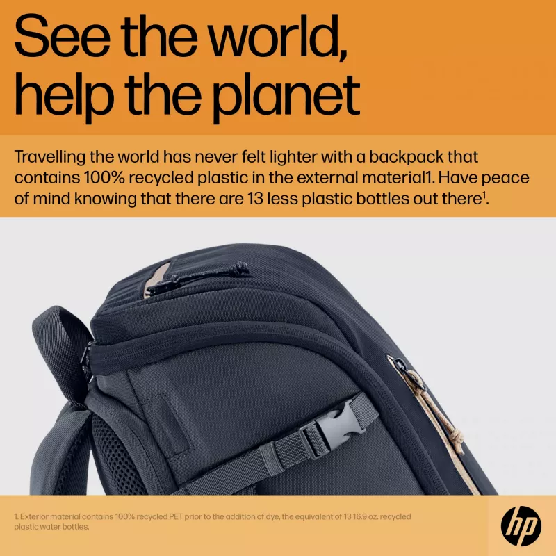 HP Travel 25 litrų 15.6 colių mėlyna kuprinė nešiojamam kompiuteriui