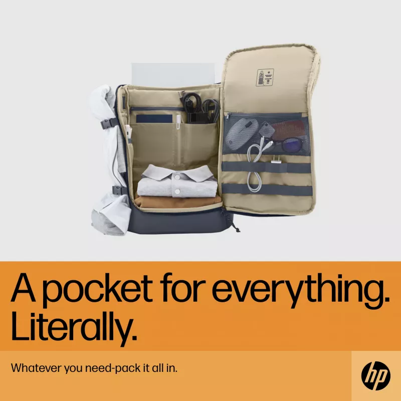 HP Travel 25 litrų 15.6 colių mėlyna kuprinė nešiojamam kompiuteriui
