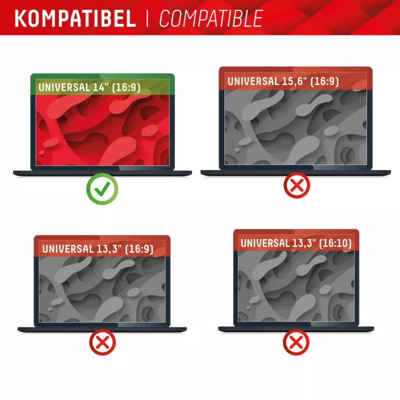 Displex PRIVACY SAFE magnetinis dvipusis privatumo filtras nešiojamam kompiuteriui 14'' (16:9)