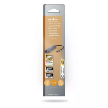 Dokavimo stotelė nešiojamam kompiuteriui Nedis CCBW64230AT02 USB 3.2 Gen 1 Type-C 4K Ultra HD