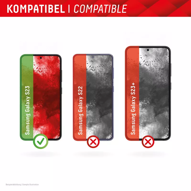 Displex Screen Protector + Dėklas Samsung Galaxy S22/S23, Eco montavimo rėmelis, atsparus įbrėžimams