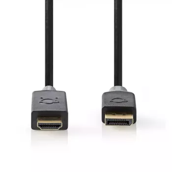 Vaizdo kabelio adapteris Nedis CCBW37100AT10 1 m DisplayPort → HDMI juodas