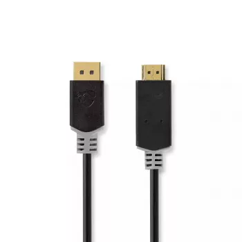 Vaizdo kabelio adapteris Nedis CCBW37100AT10 1 m DisplayPort → HDMI juodas