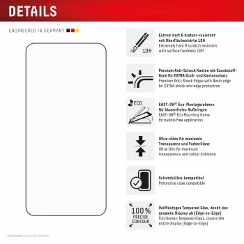 Displex Full Cover apsauginis stiklas (10H) Samsung Galaxy S24/S25, su Eco montavimo rėmeliu, pilnas dengimas