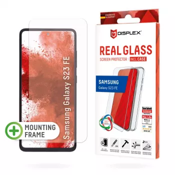 Displex apsauginis stiklas + dėklas Samsung Galaxy S23 FE, Eco montavimo rėmelis, atsparus įbrėžimams