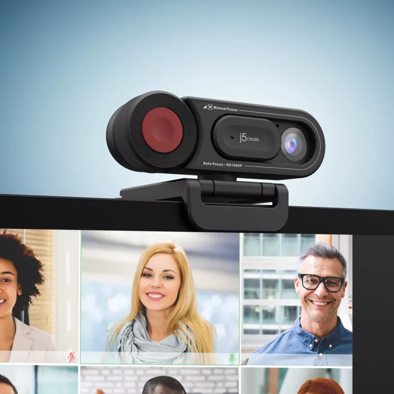 j5create JVU250 HD internetinė kamera su automatiniu ir rankiniu fokusavimu