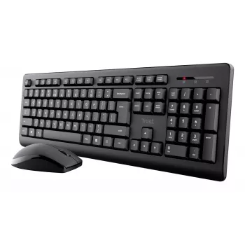 Trust Primo belaidis klaviatūros ir pelės rinkinys RF QWERTZ vokiškas juodas