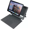 ASTAR DEQSTER Smart Rugged Touch Plus klaviatūra, skirta iPad 10,9 colio — QWERTZ vokiškas išdėstymas, mechaniniai jungikliai, Smart Connector dokas, pilka