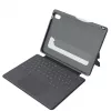 ASTAR DEQSTER Smart Rugged Touch Plus klaviatūra, skirta iPad 10,9 colio — QWERTZ vokiškas išdėstymas, mechaniniai jungikliai, Smart Connector dokas, pilka