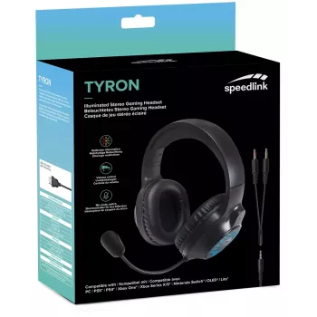 Ausinės SPEEDLINK TYRON Laidinės Žaidimams Juodos