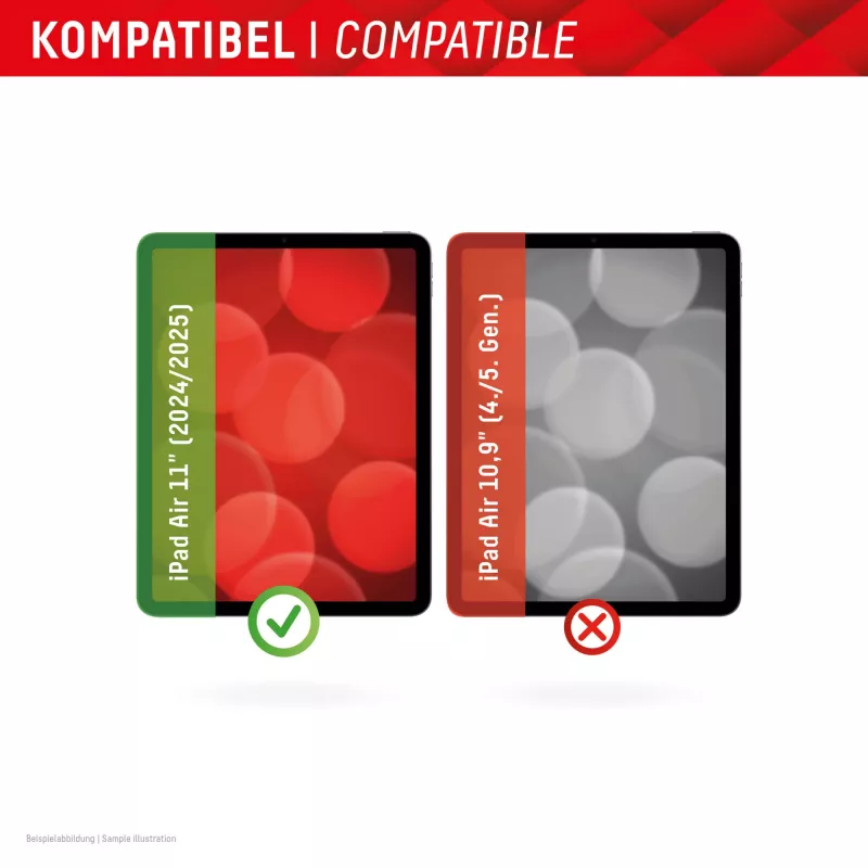 Displex Tablet Glass (9H), skirtas Apple iPad Air 11 colių (2024/2025), su Eco montavimo rėmeliu, nedūžtantis, itin plonas, nematomas
