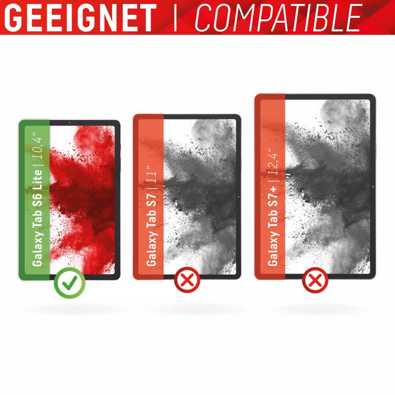 Displex Tablet Glass (9H), skirtas Samsung Galaxy Tab S6 Lite, su Eco montavimo rėmeliu, nedūžtantis, itin plonas, nematomas