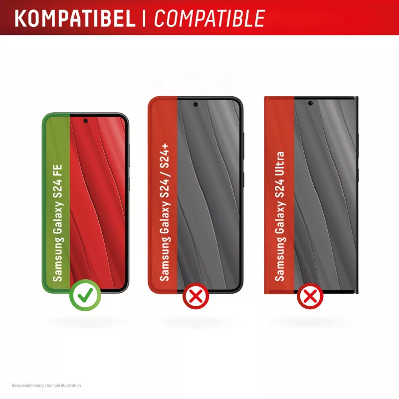 Displex Real Glass stiklo ir dėklo komplektas Samsung Galaxy S24 FE telefonui, 02052