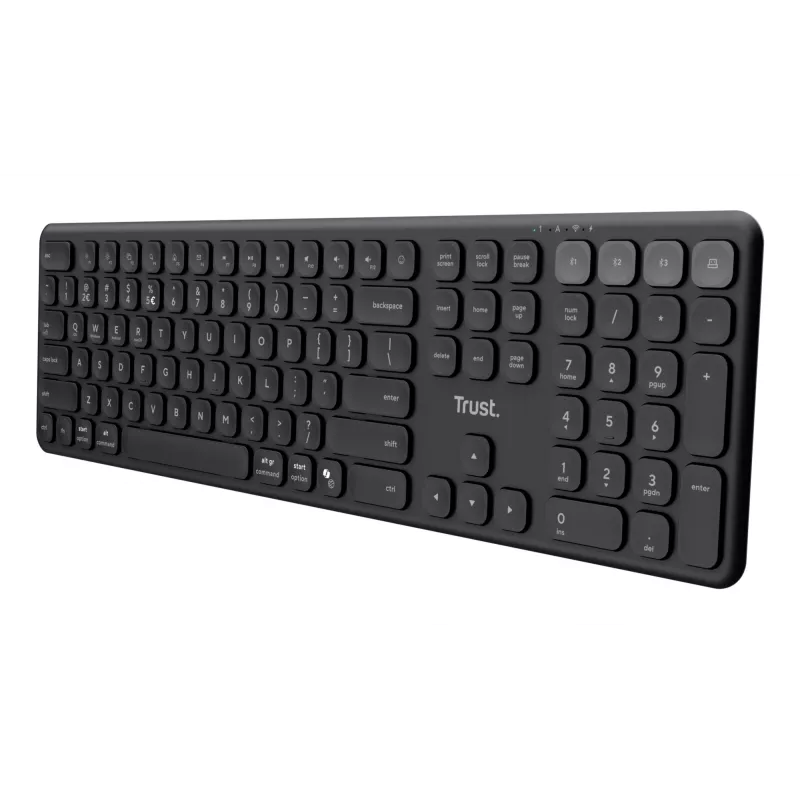 Trust Vaiya klaviatūra Home/Office RF belaidė + Bluetooth QWERTZ vokiška juoda