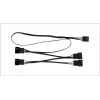 PWM dalinimo kabelis Arctic PST Cable Rev. 2 4 ventiliatoriams, 4-pin PWM jungtys, juodas
