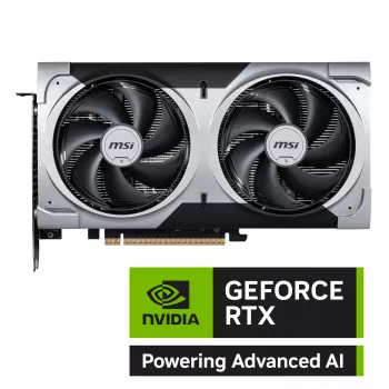 Vaizdo plokštė MSI GeForce RTX 5060 Ti 16 GB GDDR7, PCIe 5.0, 128 bit, 2602 MHz boost, 180 W, 2 ventiliatoriai