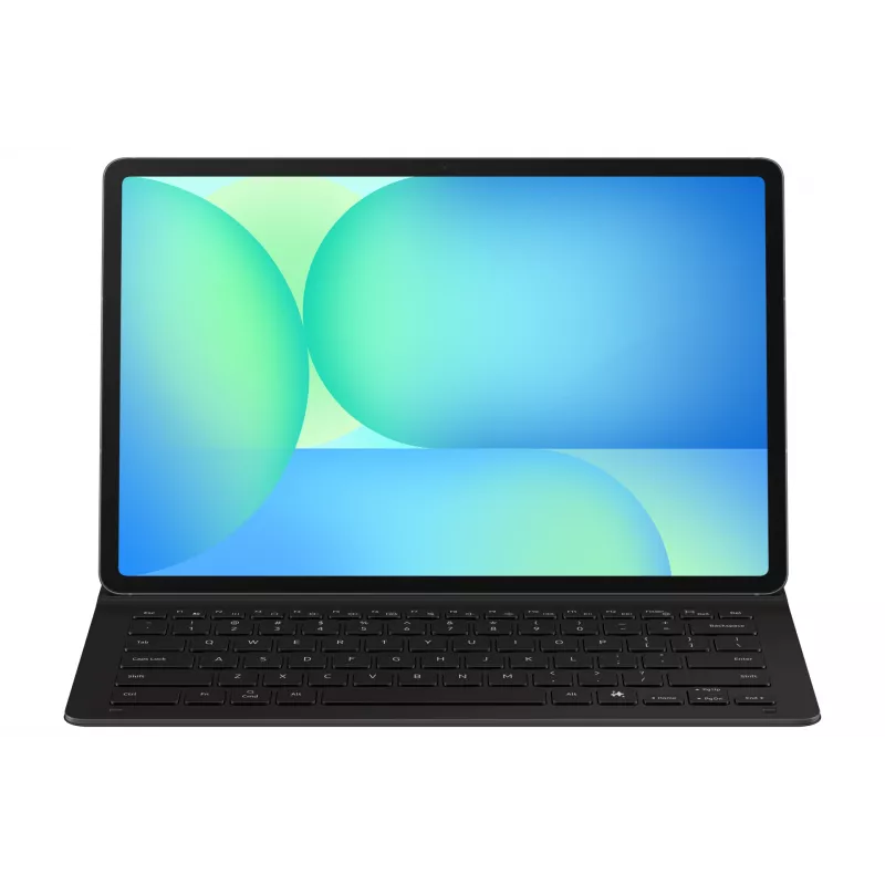 Samsung EF-DX620 QWERTZ vokiškas išdėstymas Pogo Pin juoda klaviatūra, skirta Galaxy Tab S10 FE+