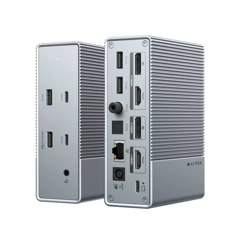 Targus HDG215-EUZ sąsajų stotelė USB 3.2 Gen 2 (3.1 Gen 2) Type-C sidabrinė