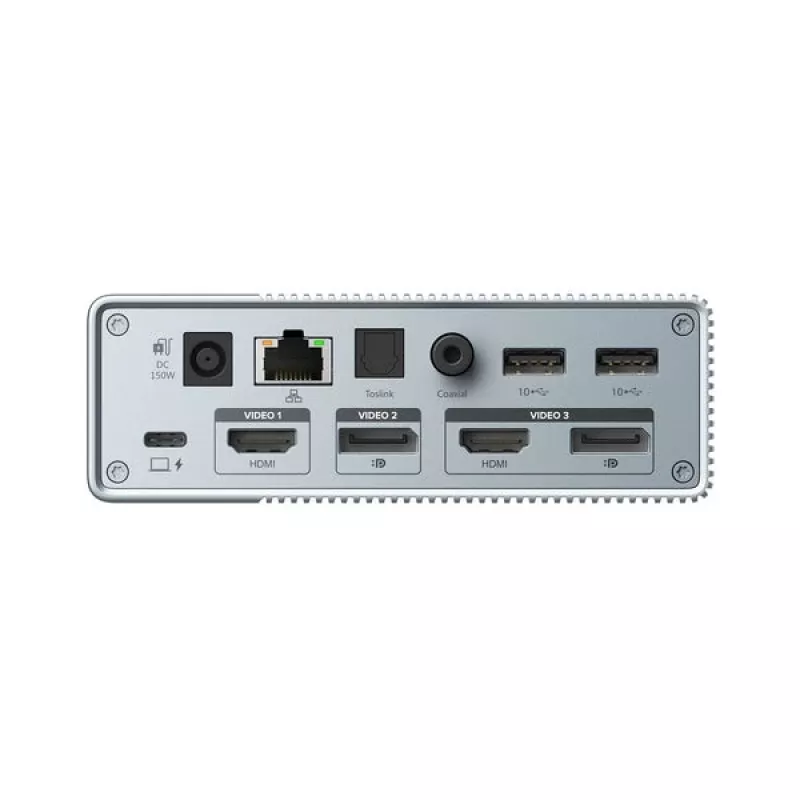Targus HDG215-EUZ sąsajų stotelė USB 3.2 Gen 2 (3.1 Gen 2) Type-C sidabrinė