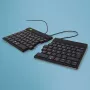 Ergonominė klaviatūra R-Go Tools Split Break v2 su pertraukų programine įranga, išskirta klaviatūra, QWERTZ (DE), laida, juoda