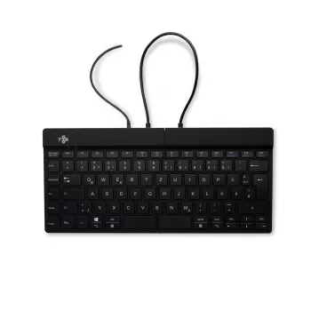 Ergonominė klaviatūra R-Go Tools Split Break v2 su pertraukų programine įranga, išskirta klaviatūra, QWERTZ (DE), laida, juoda