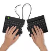 Ergonominė klaviatūra R-Go Tools Split Break v2 su pertraukų programine įranga, išskirta klaviatūra, QWERTZ (DE), laida, juoda