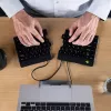 Ergonominė klaviatūra R-Go Tools Split Break v2 su pertraukų programine įranga, išskirta klaviatūra, QWERTZ (DE), laida, juoda