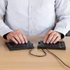 Ergonominė klaviatūra R-Go Tools Split Break v2 su pertraukų programine įranga, išskirta klaviatūra, QWERTZ (DE), laida, juoda