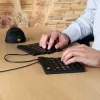 Ergonominė klaviatūra R-Go Tools Split Break v2 su pertraukų programine įranga, išskirta klaviatūra, QWERTZ (DE), laida, juoda