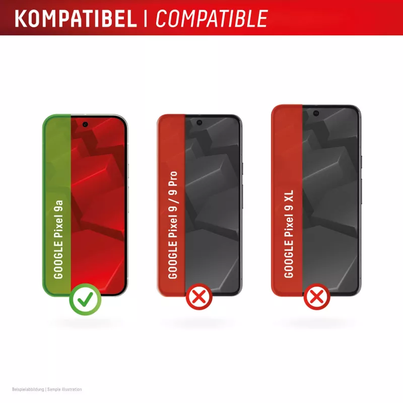 Displex Screen Protector (10H), apsauginis stiklas, skirtas Google Pixel 9a, su EASY-ON® Eco montavimo rėmeliu, atsparus įbrėžimams