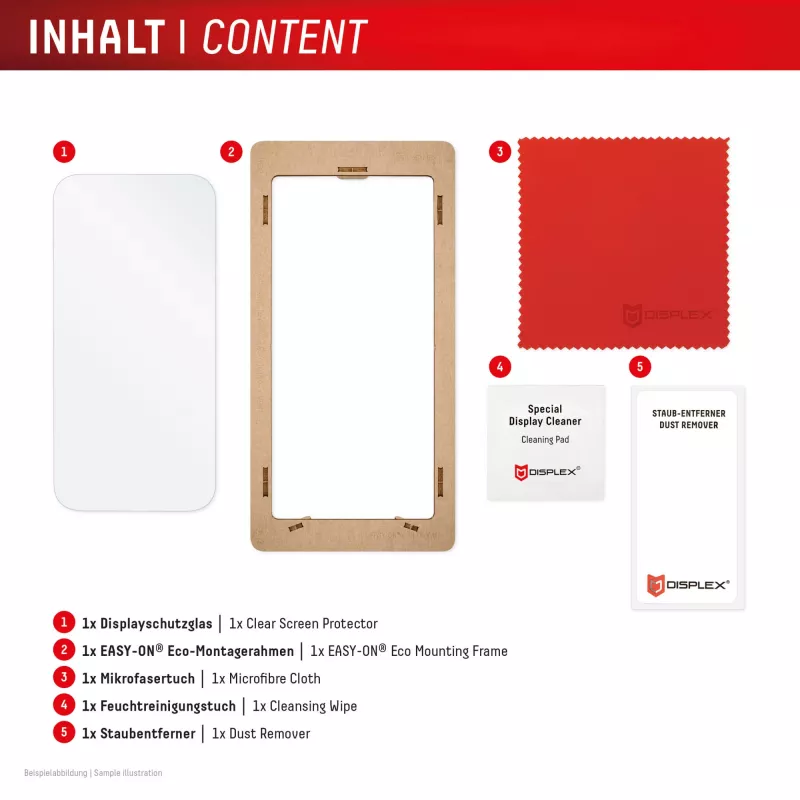 Displex Screen Protector (10H), apsauginis stiklas, skirtas Google Pixel 9a, su EASY-ON® Eco montavimo rėmeliu, atsparus įbrėžimams
