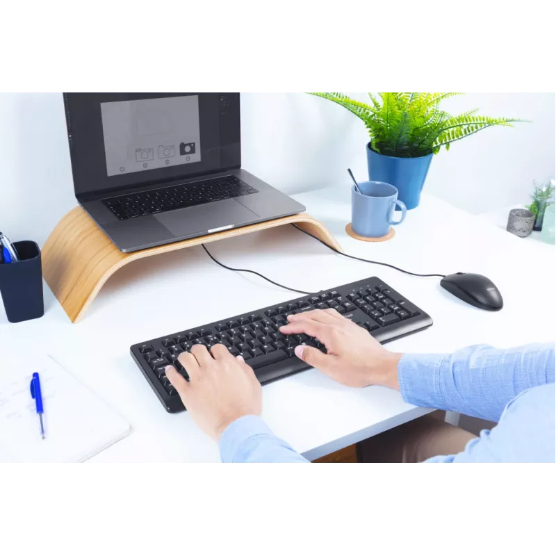 Trust Primo klaviatūra su pele, biuro, USB, vokiškas išdėstymas, juoda