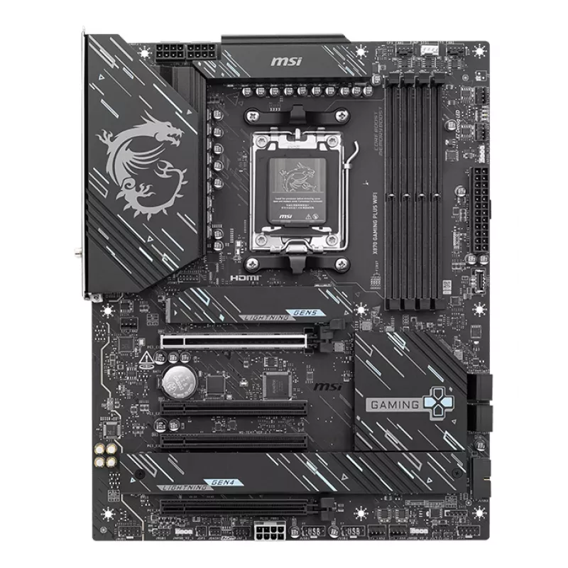 MSI X870 GAMING PLUS WIFI pagrindinė plokštė AMD X870 lizdas AM5 ATX