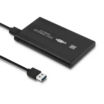 QOLTEC 51861 išorinis dėklas 2,5 colio SATA3 kietajam diskui arba SSD, USB 3.0, juodas