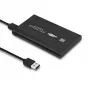QOLTEC 51861 išorinis dėklas 2,5 colio SATA3 kietajam diskui arba SSD, USB 3.0, juodas